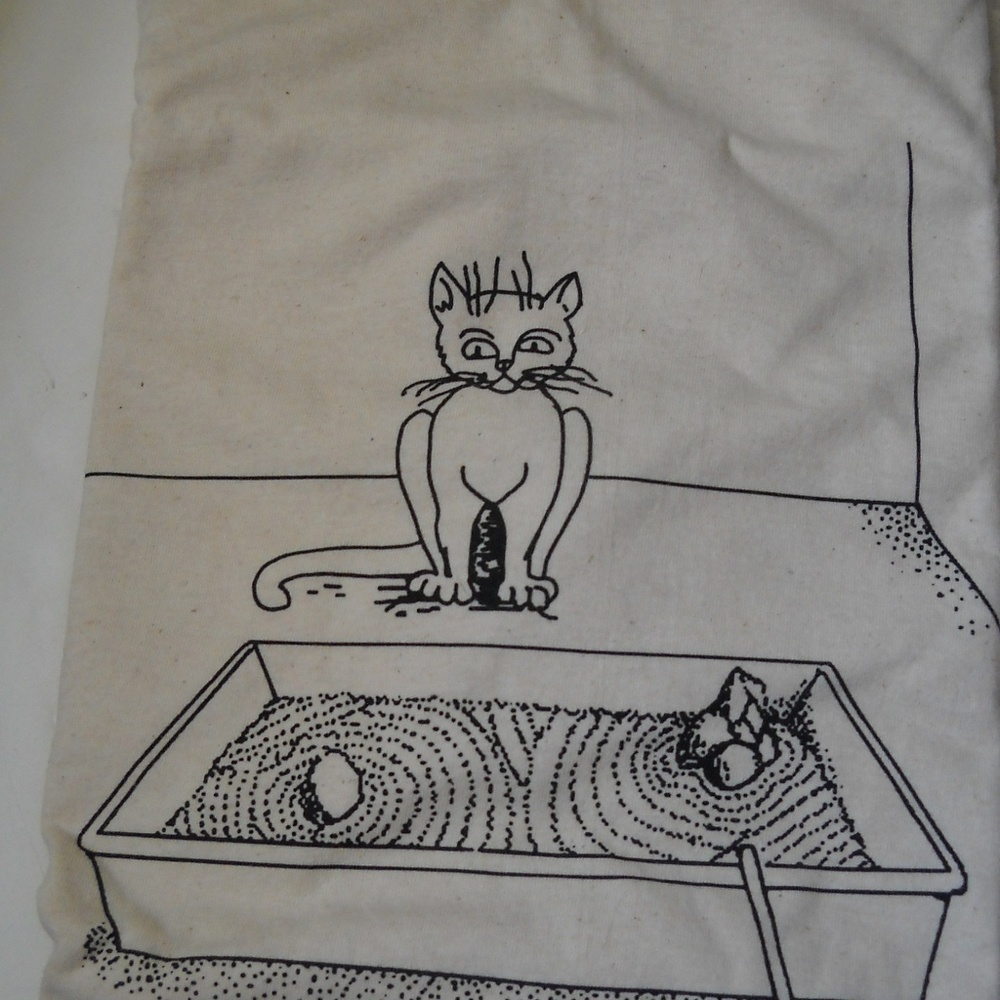 WOMEN'S BAYSIDE ZEN CAT ORGANIC TEE SHIRT LARGE